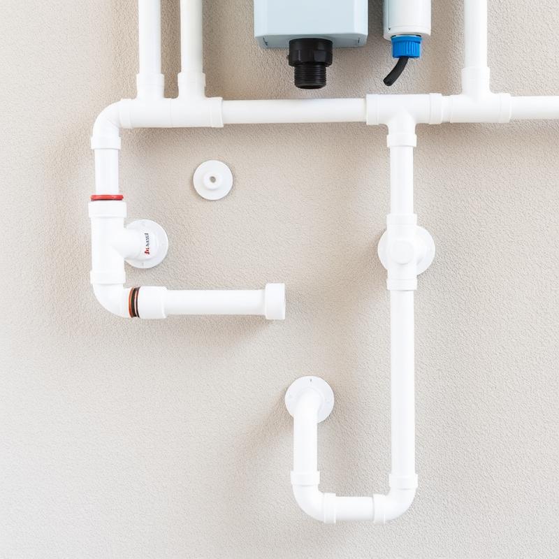 Neatly run plumbing manifold and pipes